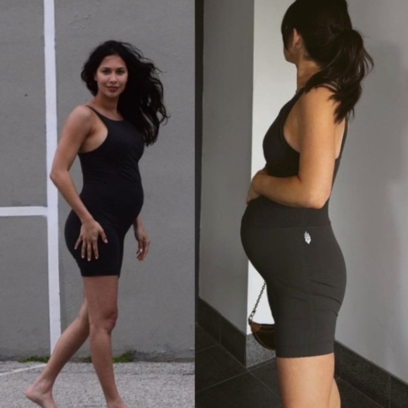 Hatch X Free People Movement Black Good Karma High Neck Maternity Runsie XS/S - Picture 2 of 10